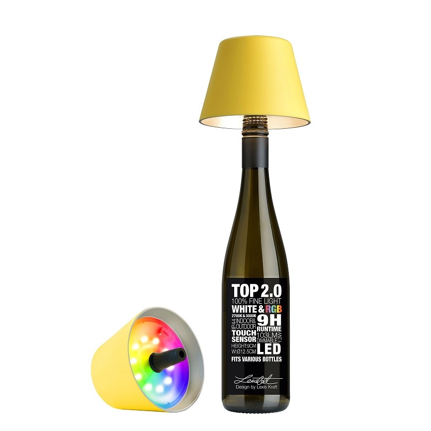 Sompex Flessenlamp Top2.0 Geel Dimbaar En RGBW