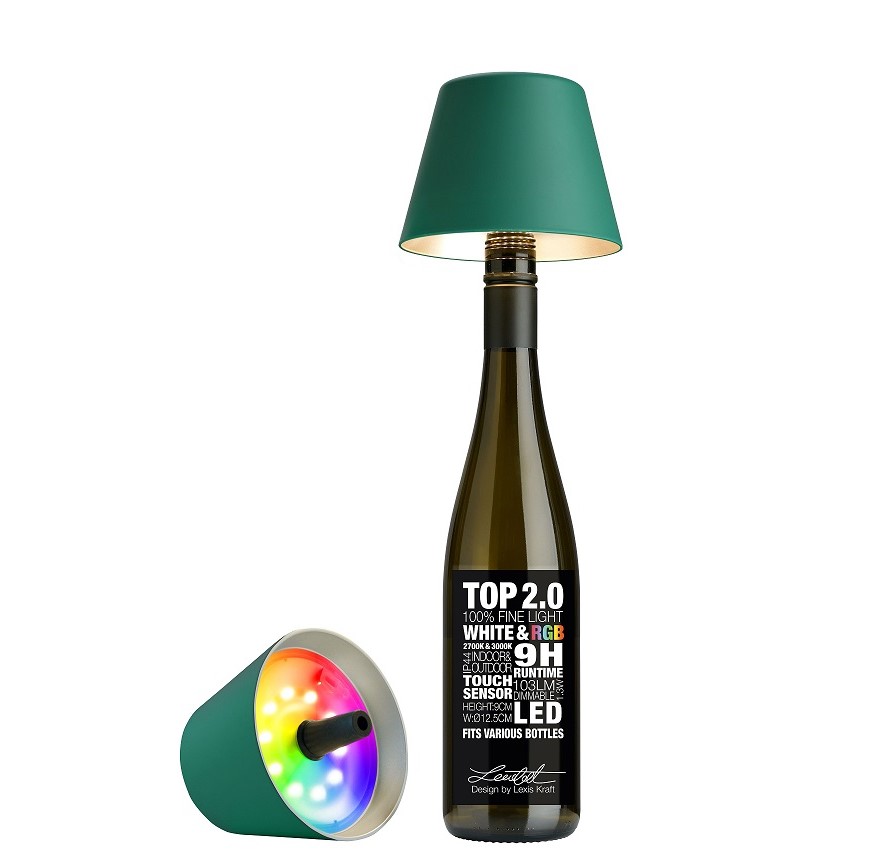 Sompex Flessenlamp Top2.0 Groen Dimbaar En RGBW