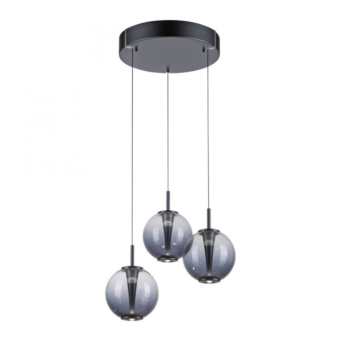 Hanglamp Paul Neuhaus Pure E-Infinity Rond 3L Grijs